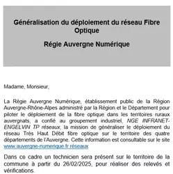 Déploiement fibre optique